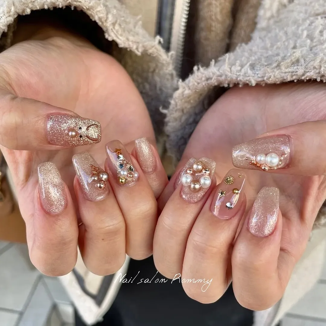 @rommy__yui_ のX'mas nail🎄✨