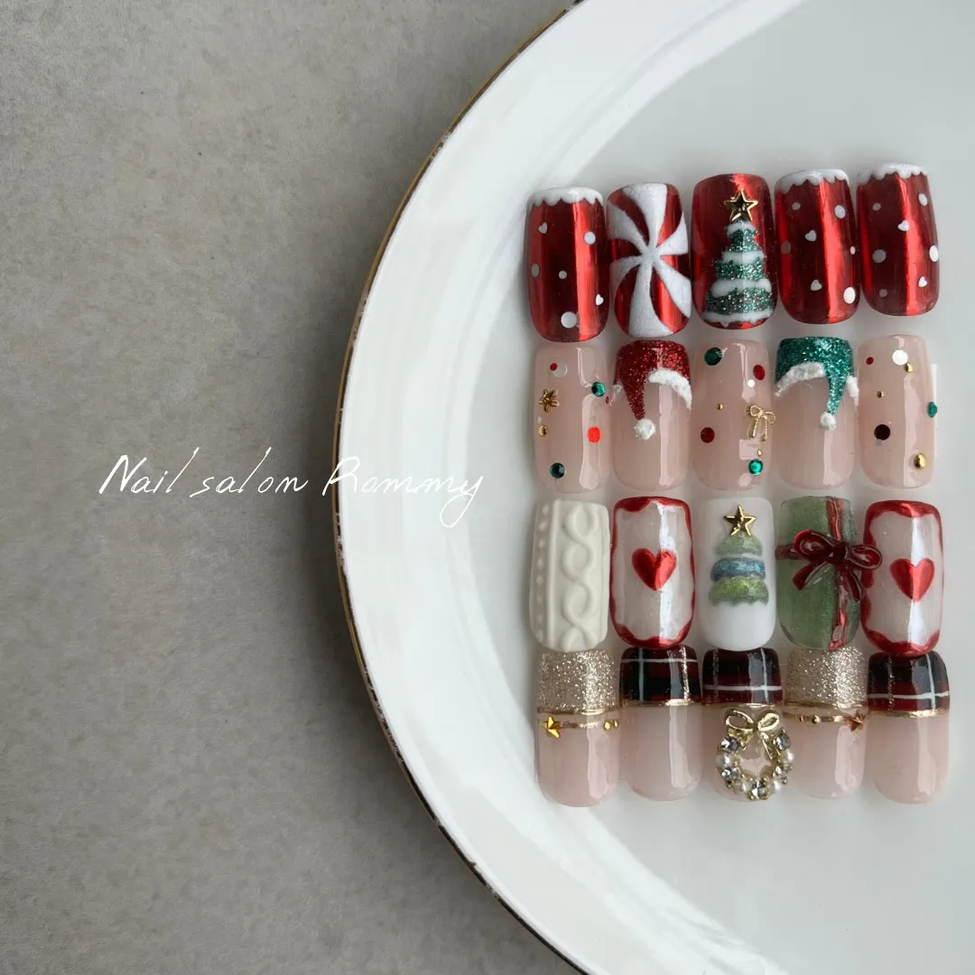 Christmas red&green design🤍🎄